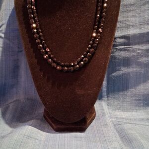 Sophisticated Black Beaded Necklace